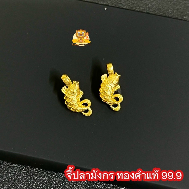 纯金龙/锦鲤吊坠 - 幸运符项链