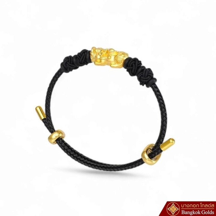 纯金貔貅手链：辟邪保平安