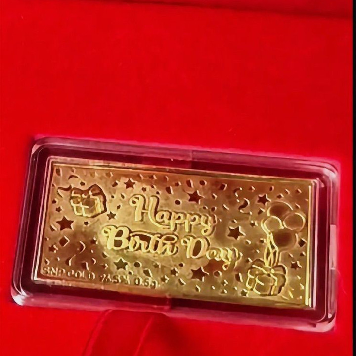 Genuine Bangkok Gold Bar (0.5g), 96.5 Pure Gold and Gift Certificate