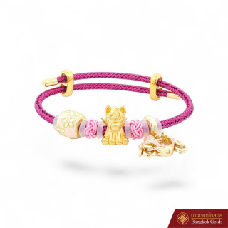 This exquisite Bangkok Golds Unicorn Charm Bracelet is crafted from gleaming 99.99% pure gold. Adorned with a whimsical unicorn 