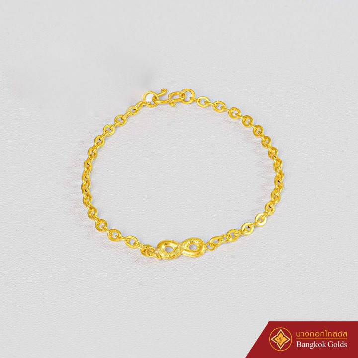 泰国黄金手镯：96.5%纯金，精美设计