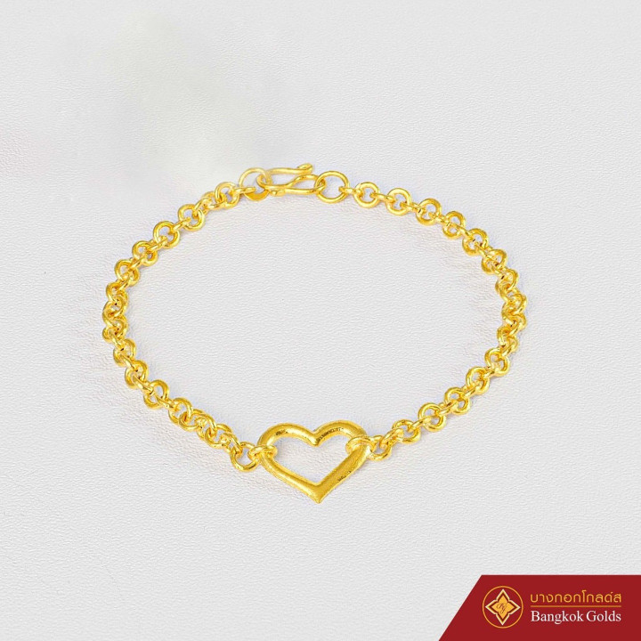 泰国黄金手镯：96.5%纯金，精美设计