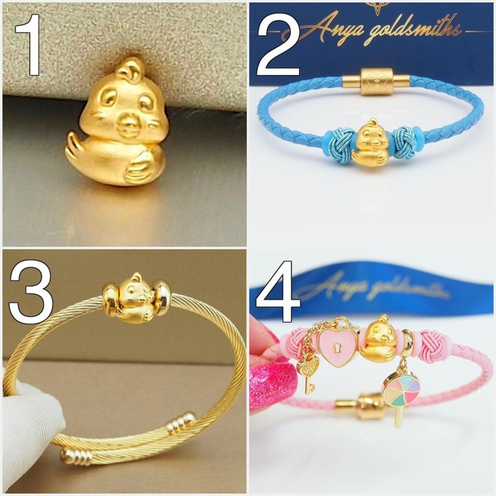 Anya Charm 99.9%纯金公鸡吊坠 | 农历新年礼物