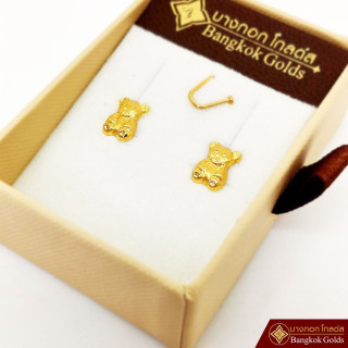 Little Bear 75 Pure Gold Earrings - Authentic BangkokGolds