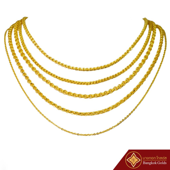 Authentic Bangkok Gold Necklace | 96.5 Pure Gold | 2 Salung Weight