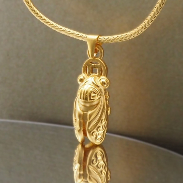 纯金安雅吊坠硬币设计 - 奢华魅力