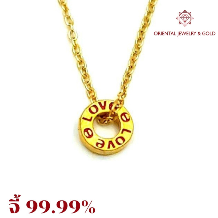 纯金爱心甜甜圈吊坠 | OJ GOLD 99.99 真金