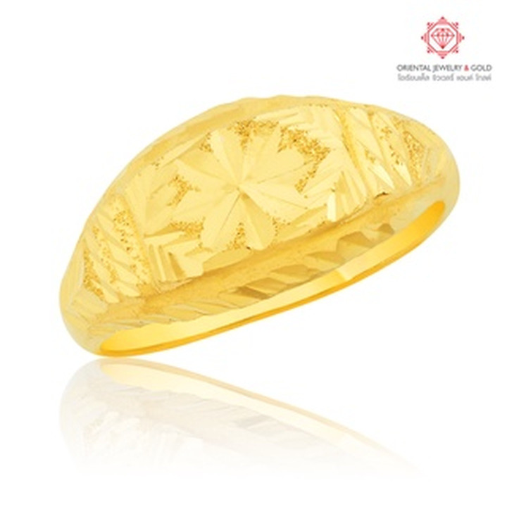 真金戒指 | 纯度 96.5%，镂空刻面设计