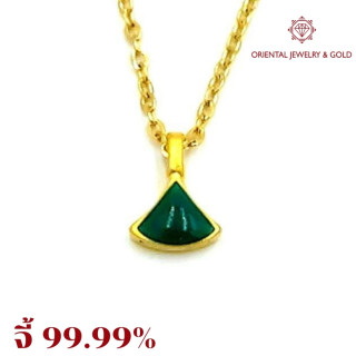 纯金扇形吊坠 | 99.99金银项链