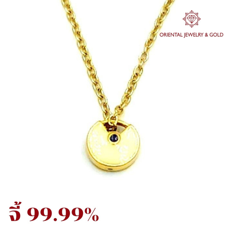 奢华 OJ GOLD 99.99 纯金吊坠及项链