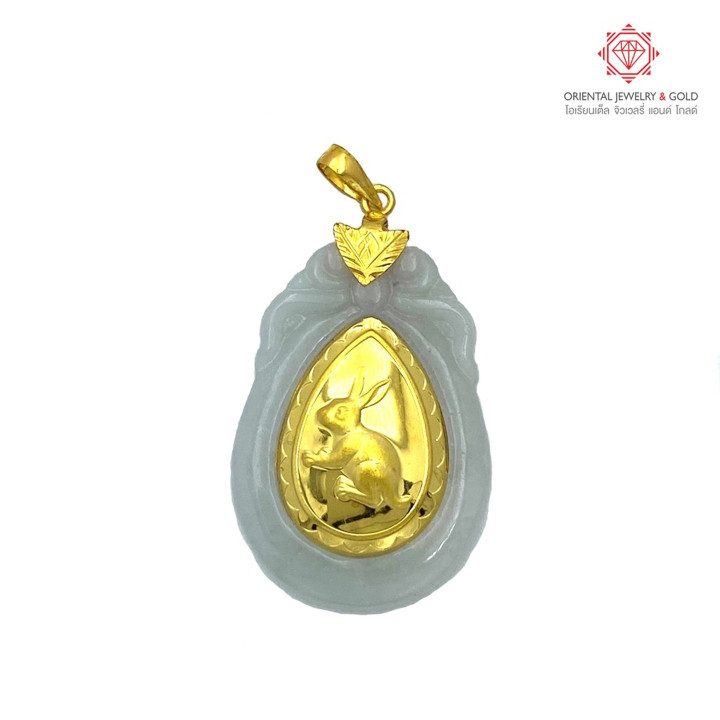 纯金十二生肖吊坠 | OJ GOLD 翡翠和 99.99 纯金