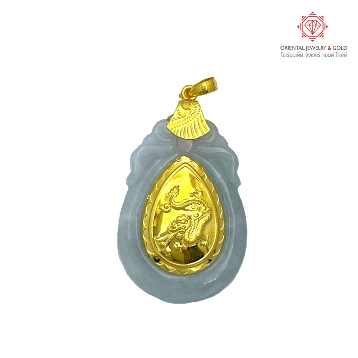 纯金十二生肖吊坠 | OJ GOLD 翡翠和 99.99 纯金