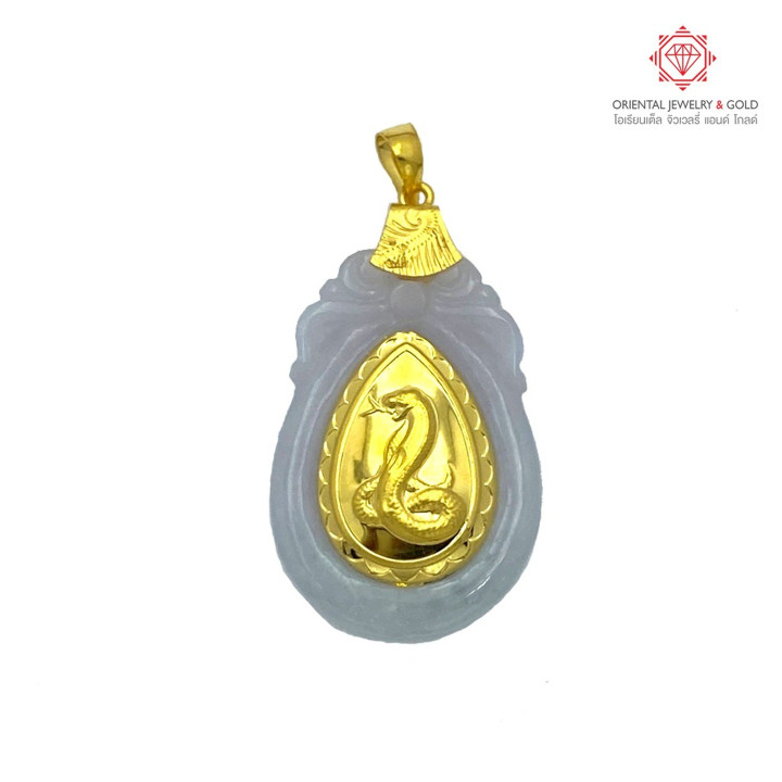 纯金十二生肖吊坠 | OJ GOLD 翡翠和 99.99 纯金