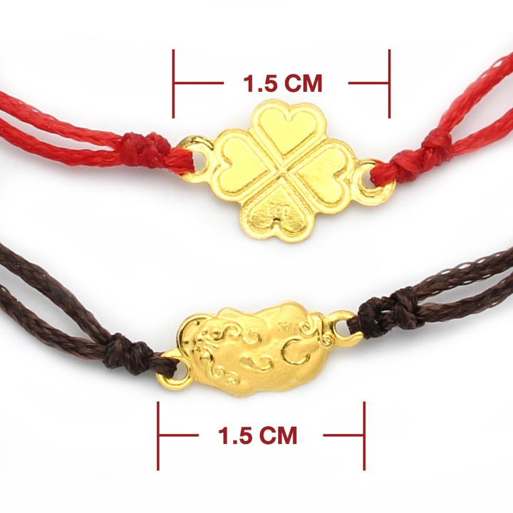 OJ GOLD 99.99 Pure Gold Pi Xiu Bracelet (0.15g)