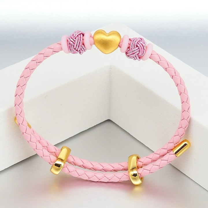 Anya 金心形吊坠（纯 24K 金，0.35 克）