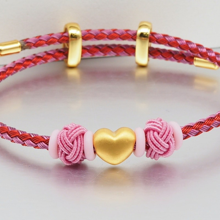 Anya 金心形吊坠（纯 24K 金，0.35 克）