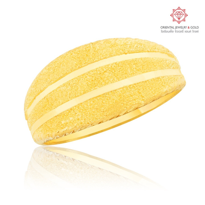 真金戒指 | 0.5 萨隆 | 喷砂设计 | 转售价值