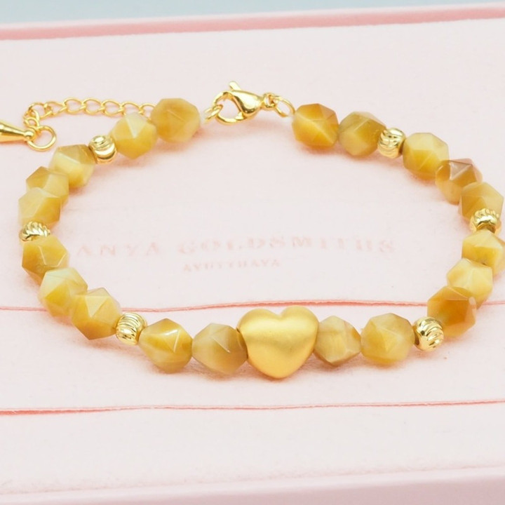 Anya 金心形吊坠（纯 24K 金，0.35 克）