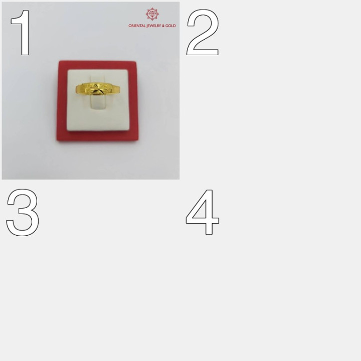 真金戒指 | 24K镂空设计，镶嵌钻石 | OJ GOLD