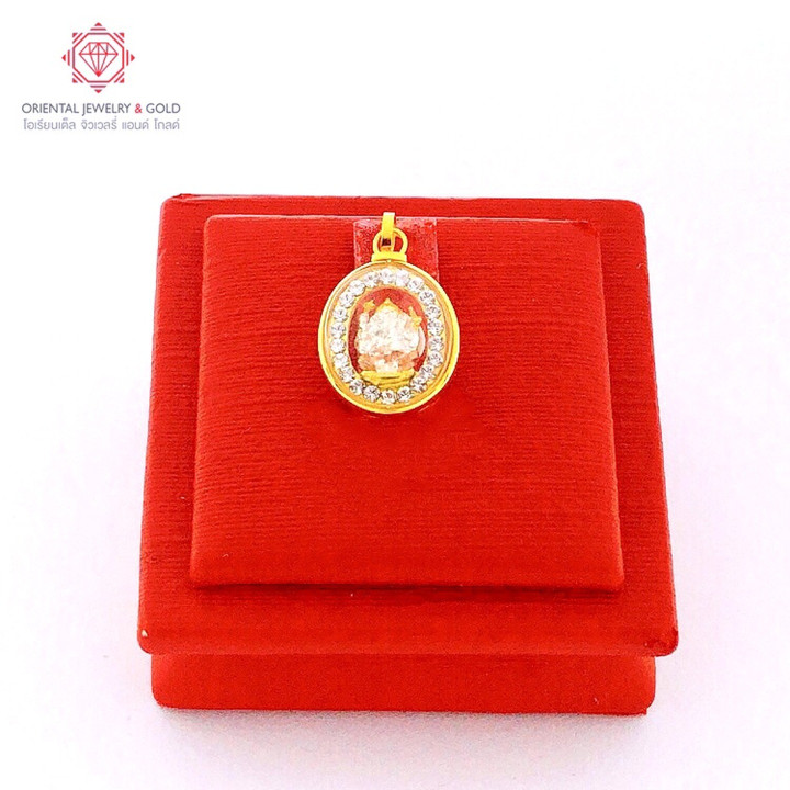 OJ GOLD Ganesha Pendant - 90 Pure Gold, Waterproof