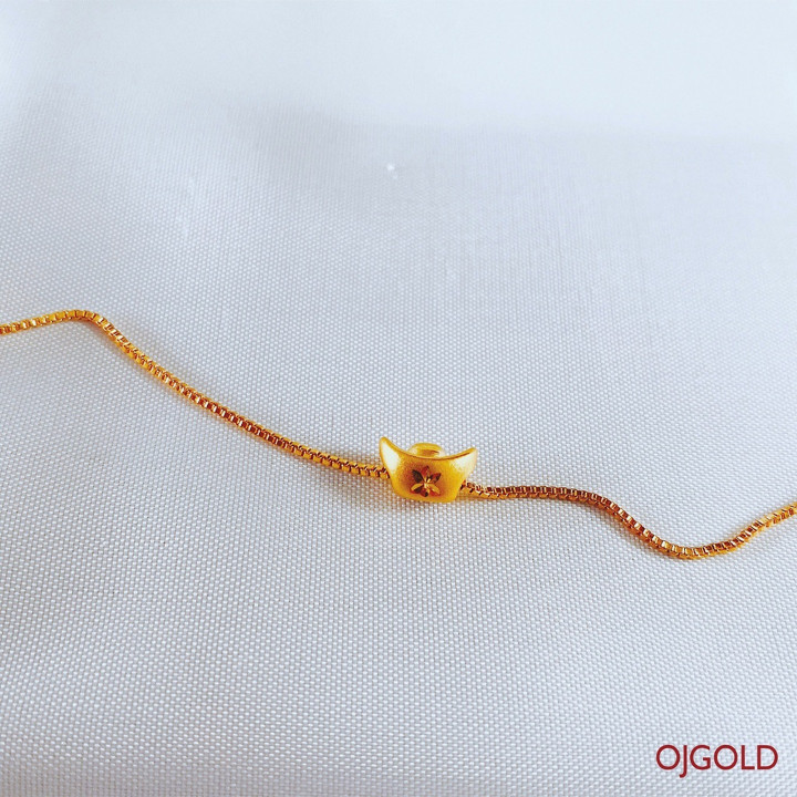 OJ GOLD 99.99 Pure Gold Pendant | Large Ingot Design