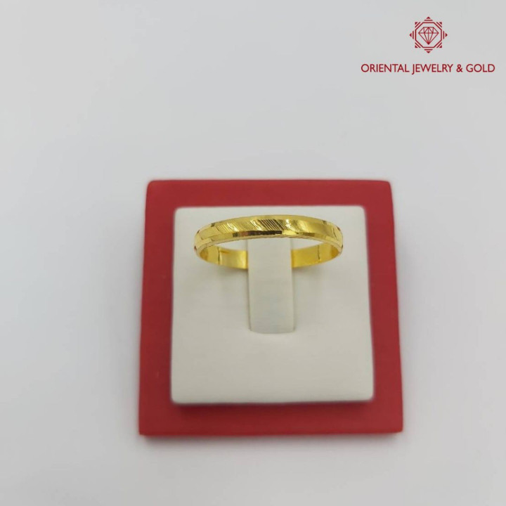 正品1克金戒指（纯度96.5%），彩虹切割