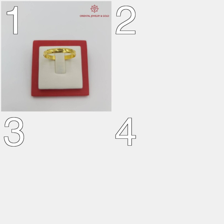 正品1克金戒指（纯度96.5%），彩虹切割