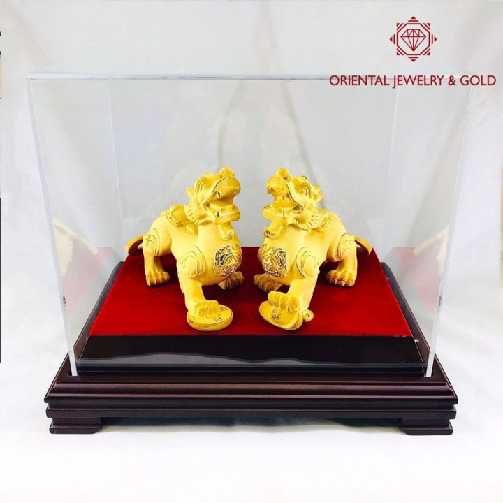 纯金镀层貔貅摆件 - OJ GOLD 新年幸运礼物
