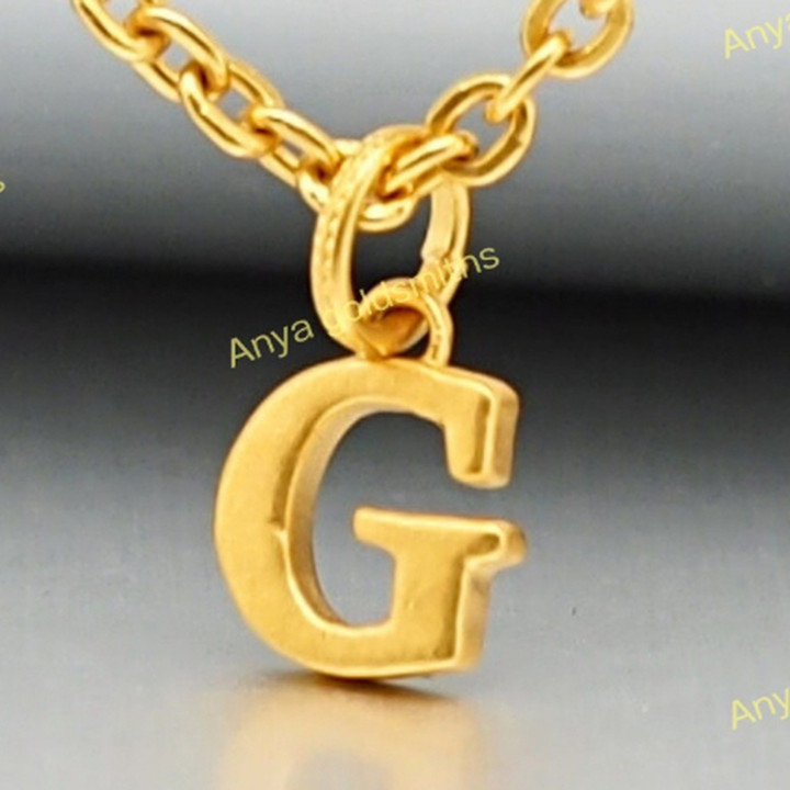 Anya Gold Letter Pendant (A-M) - 99.9% Pure