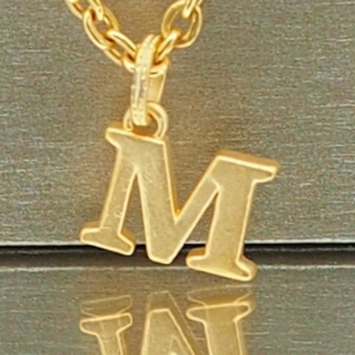 Anya Gold Letter Pendant (A-M) - 99.9% Pure