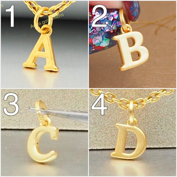 Anya Gold Letter Pendant (A-M) - 99.9% Pure
