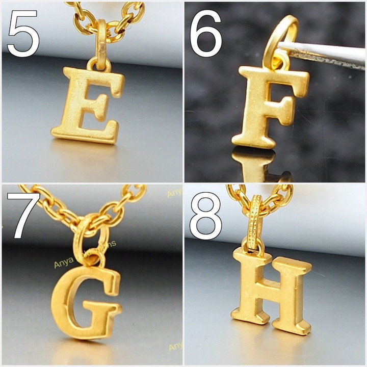 Anya Gold Letter Pendant (A-M) - 99.9% Pure