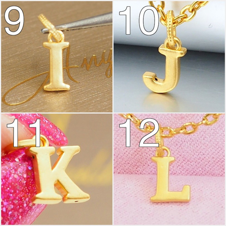 Anya Gold Letter Pendant (A-M) - 99.9% Pure