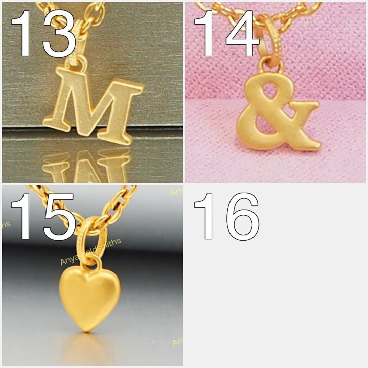 Anya Gold Letter Pendant (A-M) - 99.9% Pure