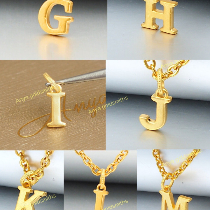 Anya Gold Letter Pendant (A-M) - 99.9% Pure