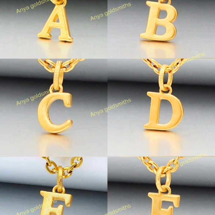 Anya Gold Letter Pendant (A-M) - 99.9% Pure