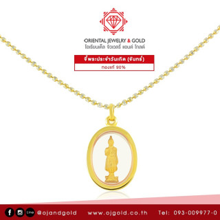 90 Pure Gold Birthstone Buddha Pendant - OJ GOLD