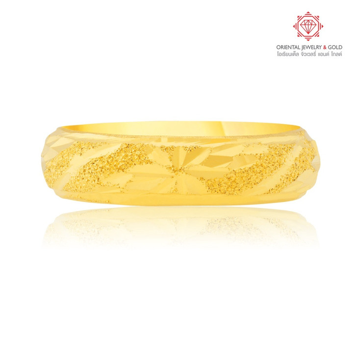 Genuine Gold Ring - OJ GOLD 96.5 Purity, Knife-Cut Design