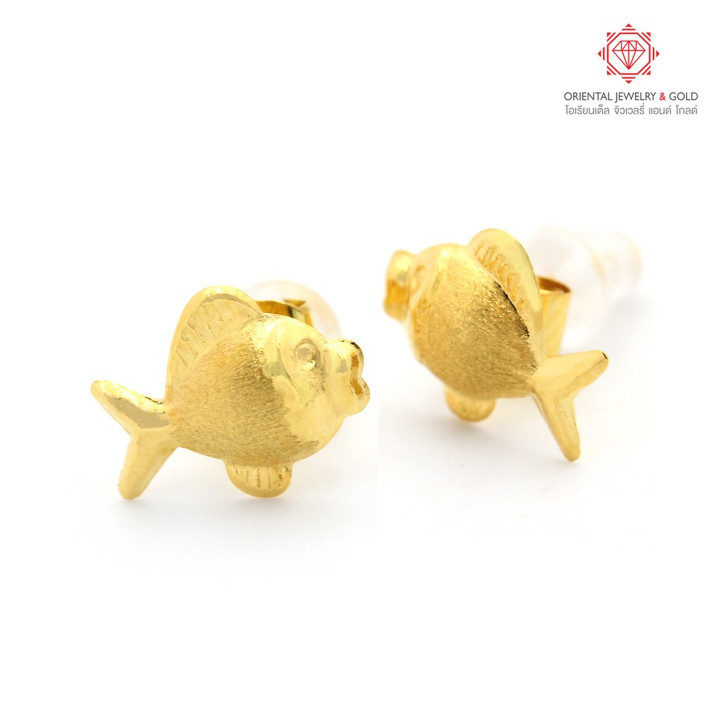 OJ GOLD 90纯金耳环 - 心形、圆形及更多款式