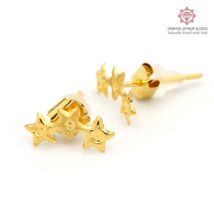 OJ GOLD 90纯金耳环 - 心形、圆形及更多款式