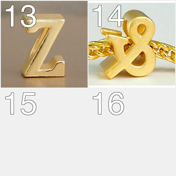 Anya Charm: Alphabet & Gold Initial Jewelry