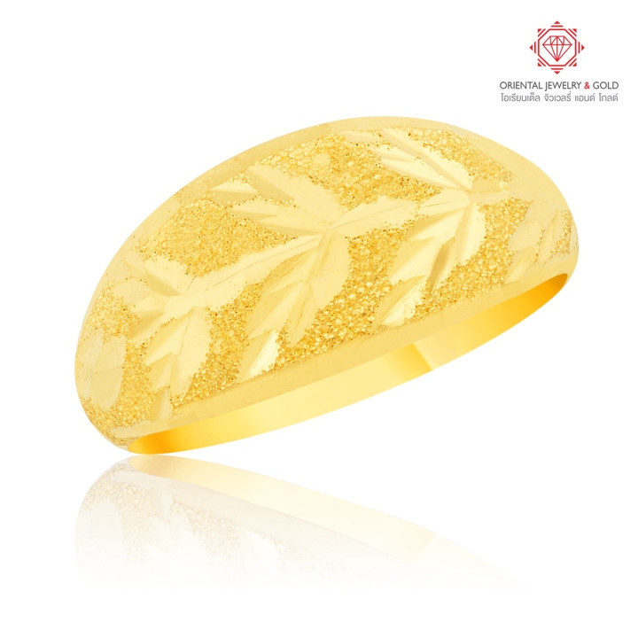 Genuine Gold Olive Leaf Ring | OJ GOLD 96.5 Purity