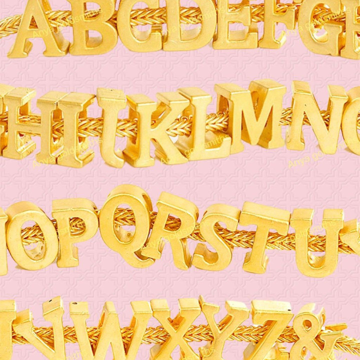 Anya Charm: Alphabet & Gold Initial Jewelry