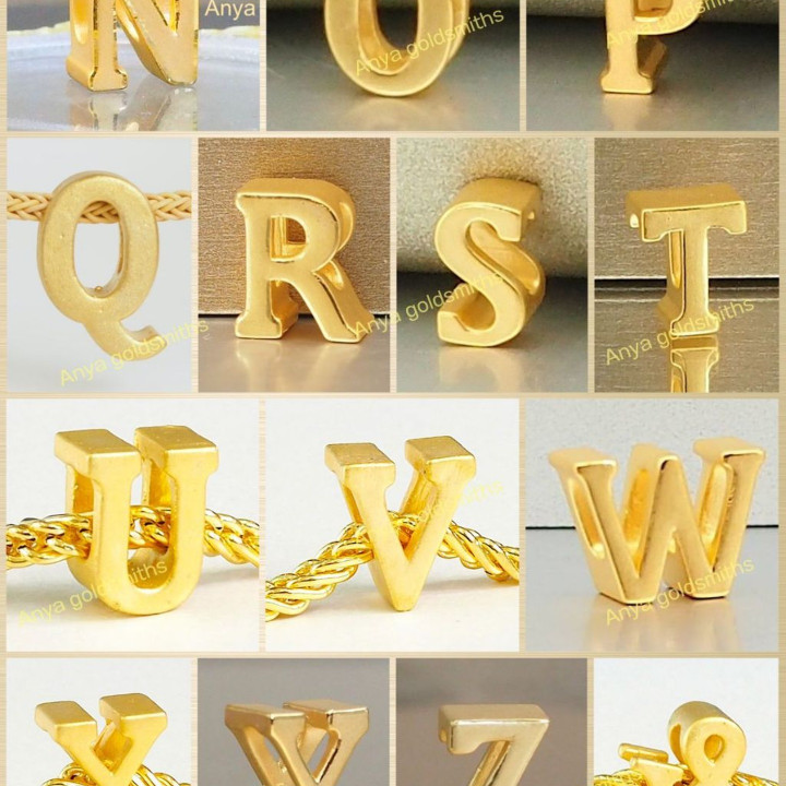 Anya Charm: Alphabet & Gold Initial Jewelry