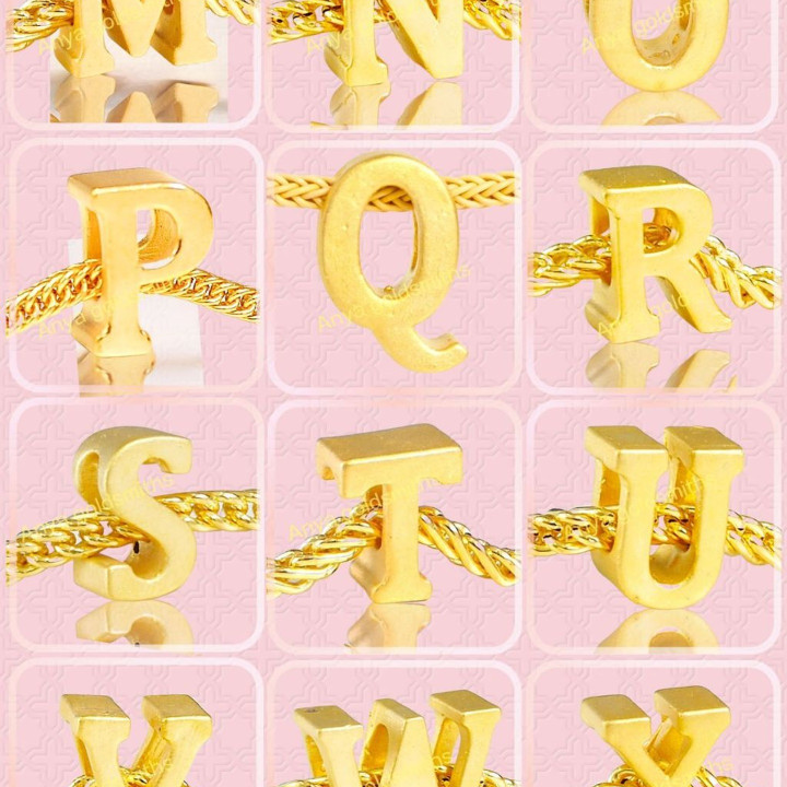 Anya Charm: Alphabet & Gold Initial Jewelry