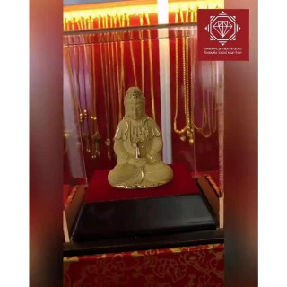 Goddess Guan Yin Gold Plated Statue | 99.99 Pure Gold