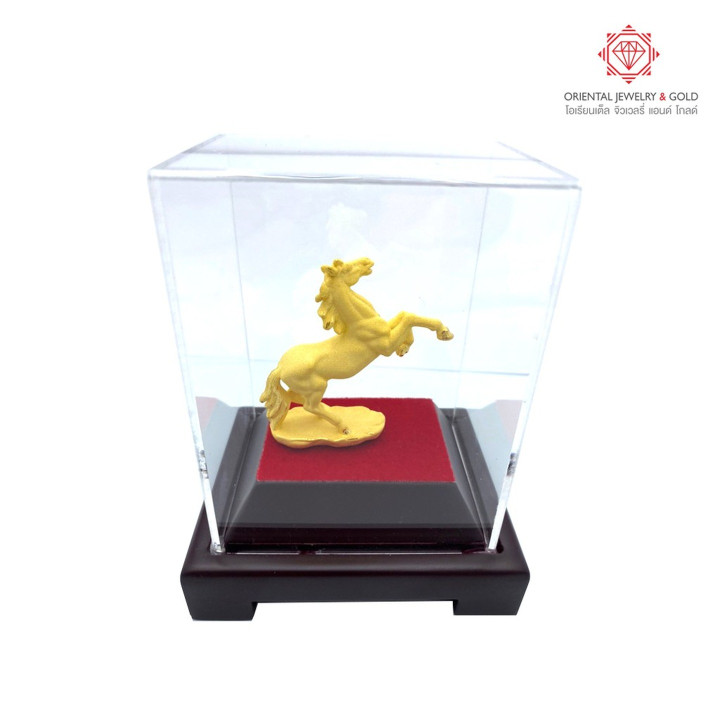 Gold Plated OJ GOLD Horse Figurine | 99.99 Pure and Authentic