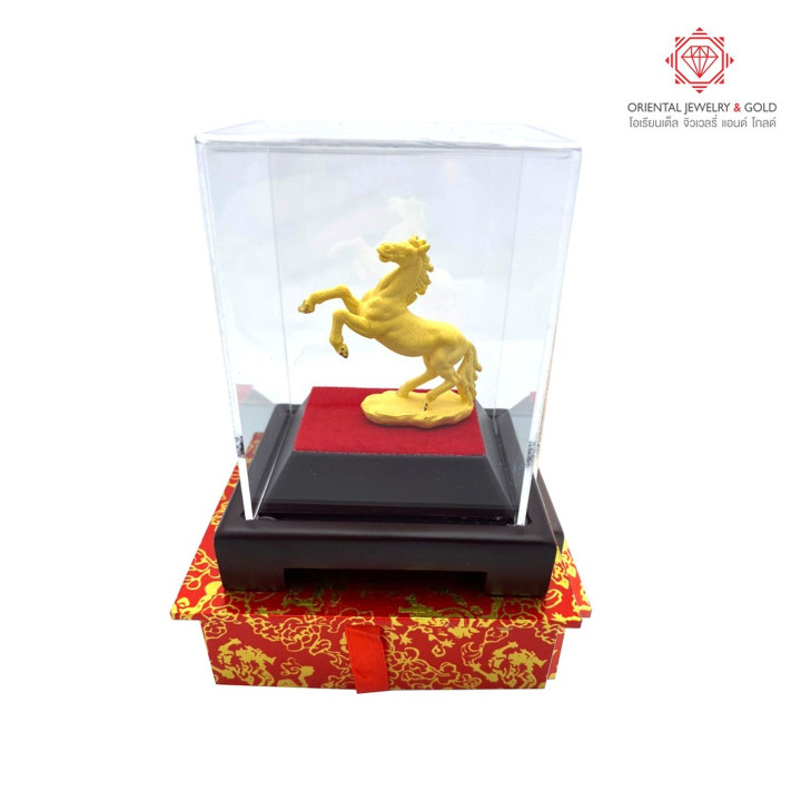 Gold Plated OJ GOLD Horse Figurine | 99.99 Pure and Authentic