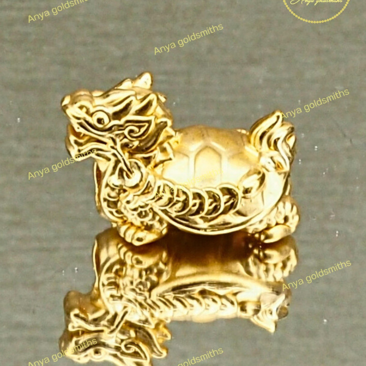 纯金安雅龙龟摆件 - 收藏珍品