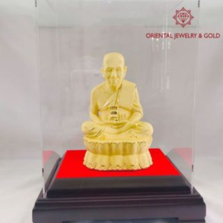 Gold Plated Luang Pu Thuad Amulet | Authentic and Blessed